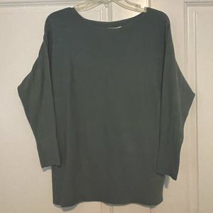L sage green knit sweater